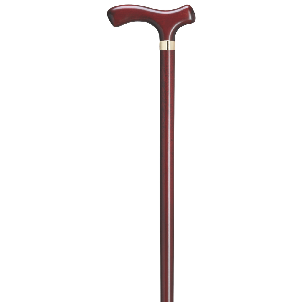 Fritz Burgundy Cane with Brass Band