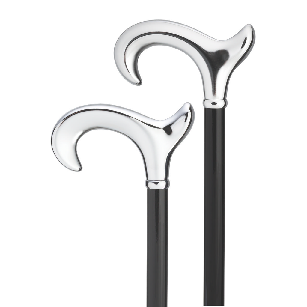 Anatomical Chrome Derby Cane- Left and Right Hand