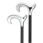 Anatomical Chrome Derby Cane- Left and Right Hand