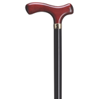 Fritz Burgandy on Black - Walking Cane