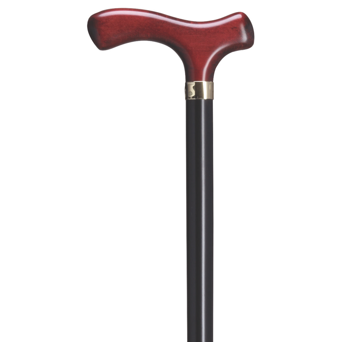 Fritz Burgandy on Black - Walking Cane