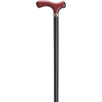 Fritz Burgandy on Black - Walking Cane