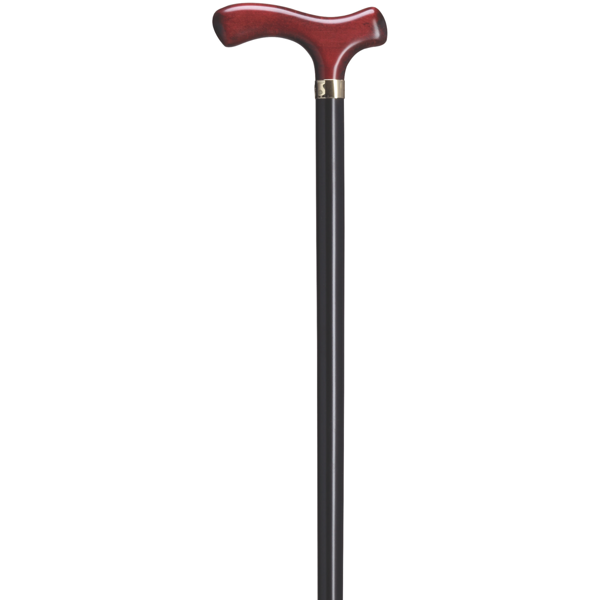 Fritz Burgandy on Black - Walking Cane