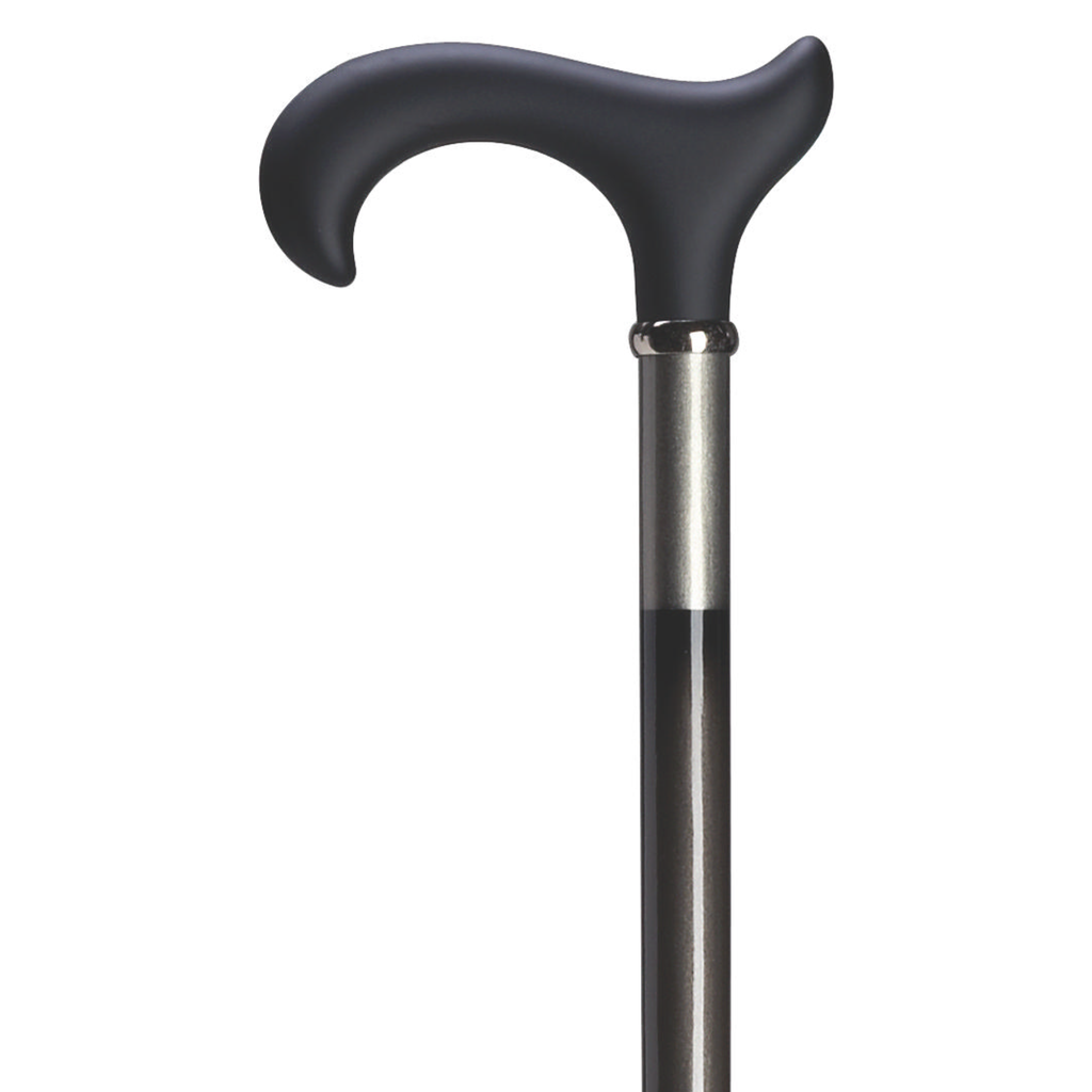 Ergonomic Soft Touch Derby Cane-Black