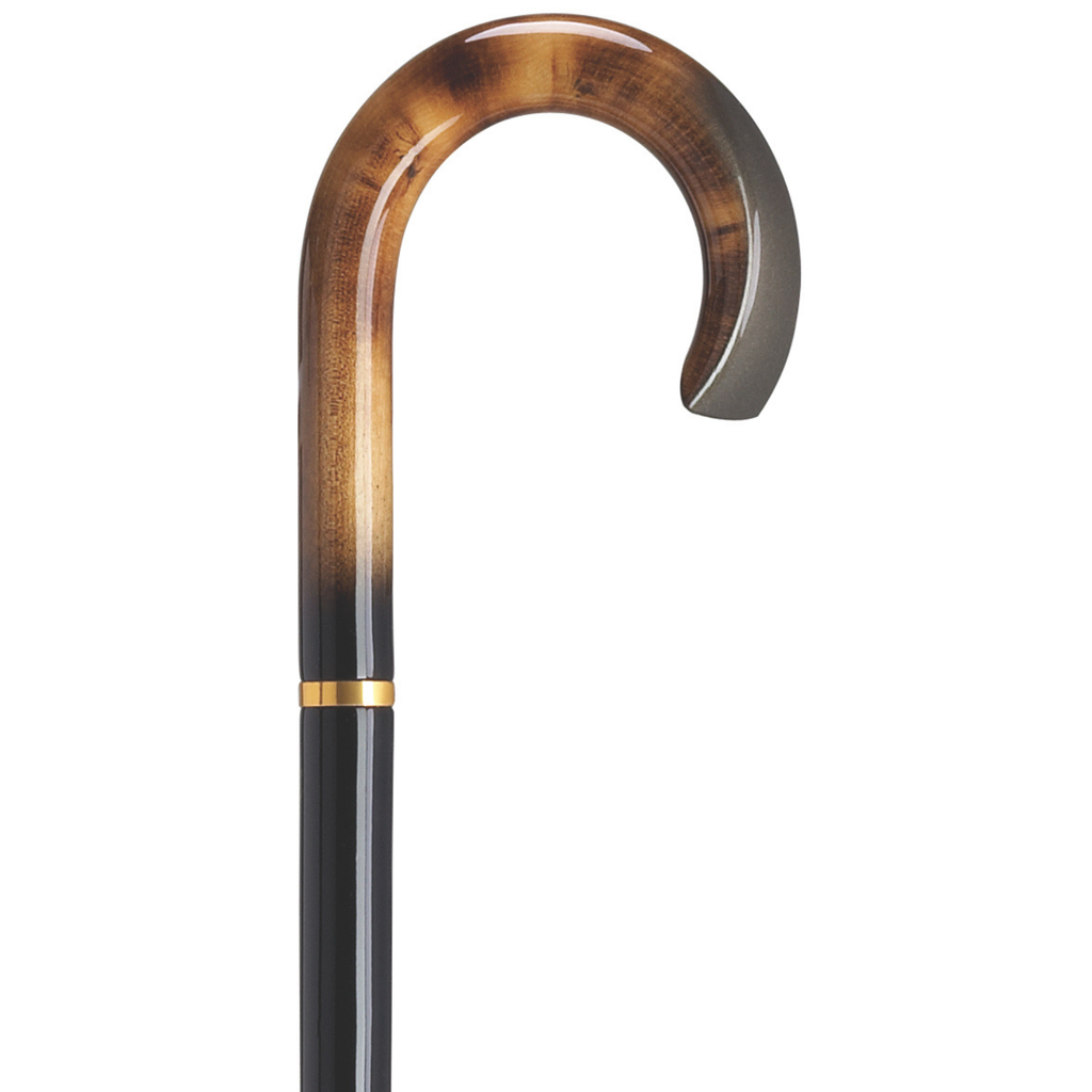Maple Designer Tourist Walking Cane - Glossy Metallic Gradient Finish