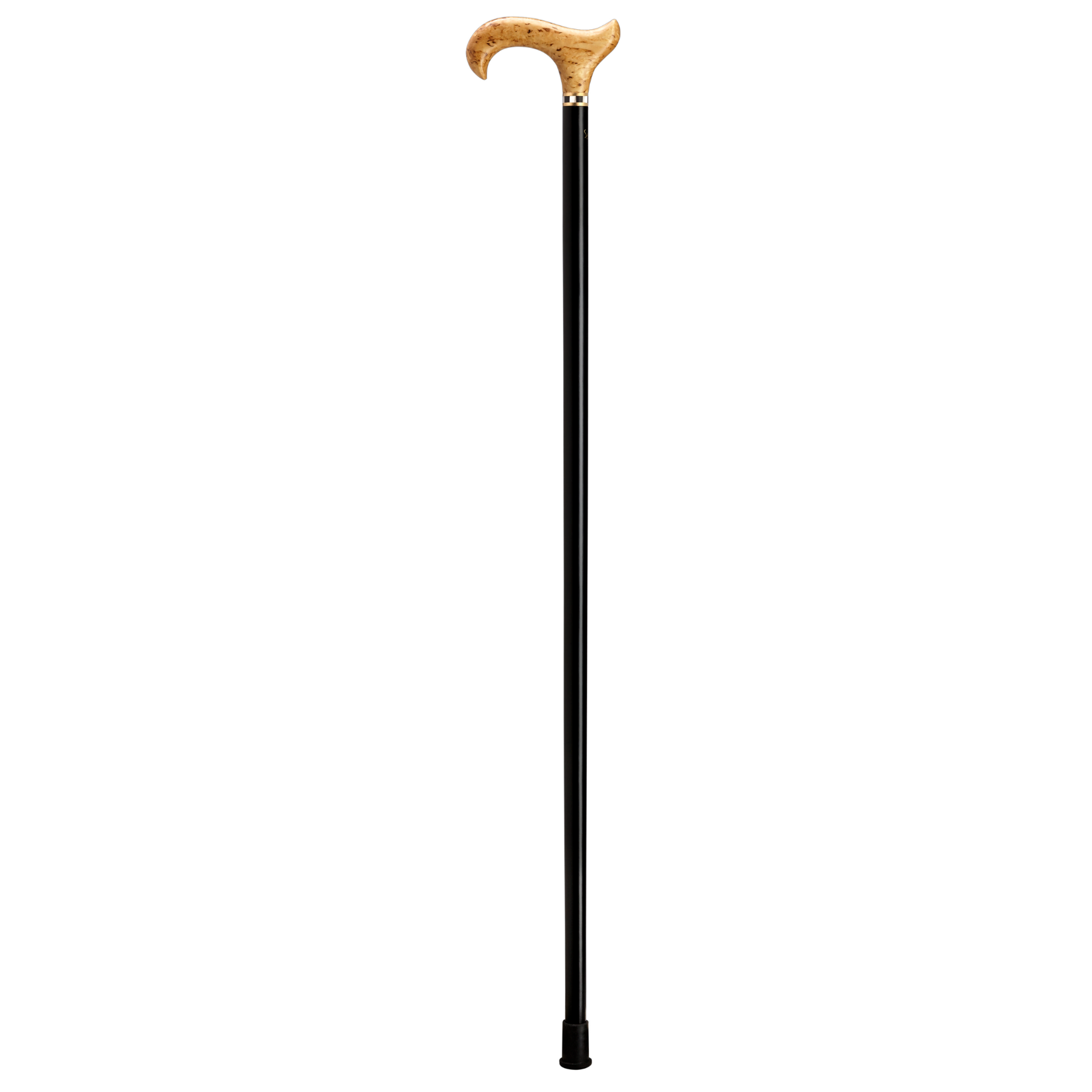 Swedish Birch Luxe Cane - Elegant Derby Handle & Pearl Inlay