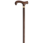 Bariatric 500-lb Support Walnut Derby Cane - Ergonomic, German Quality