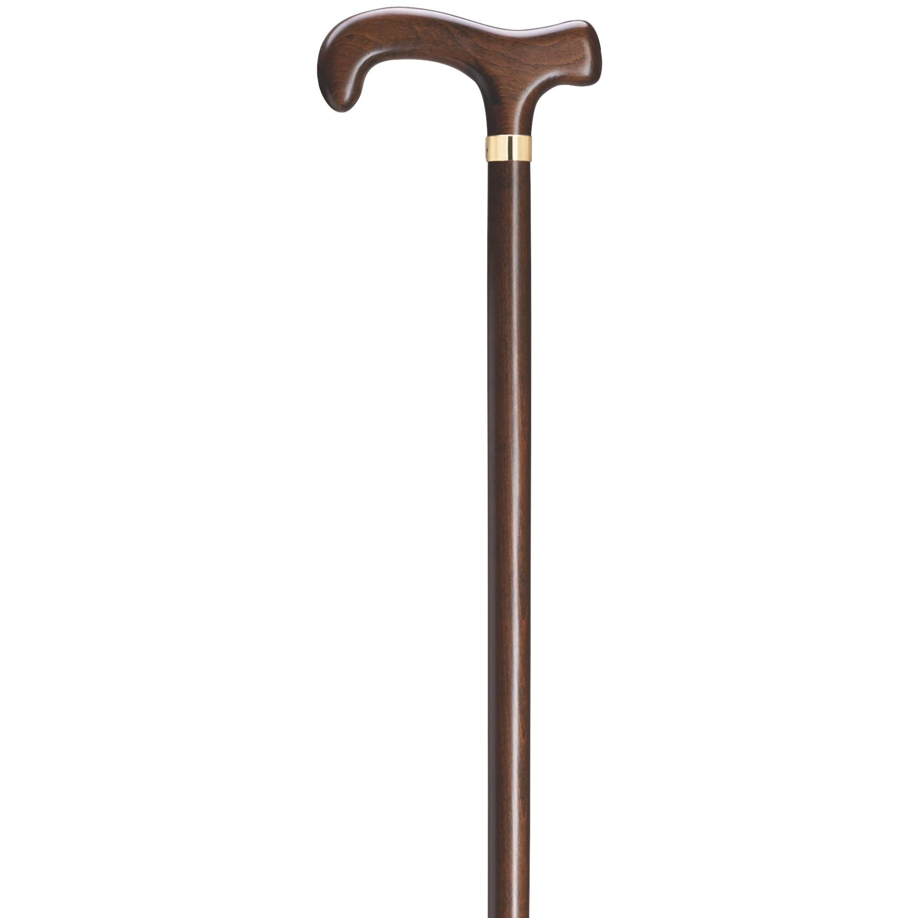 Bariatric 500-lb Support Walnut Derby Cane - Ergonomic, German Quality