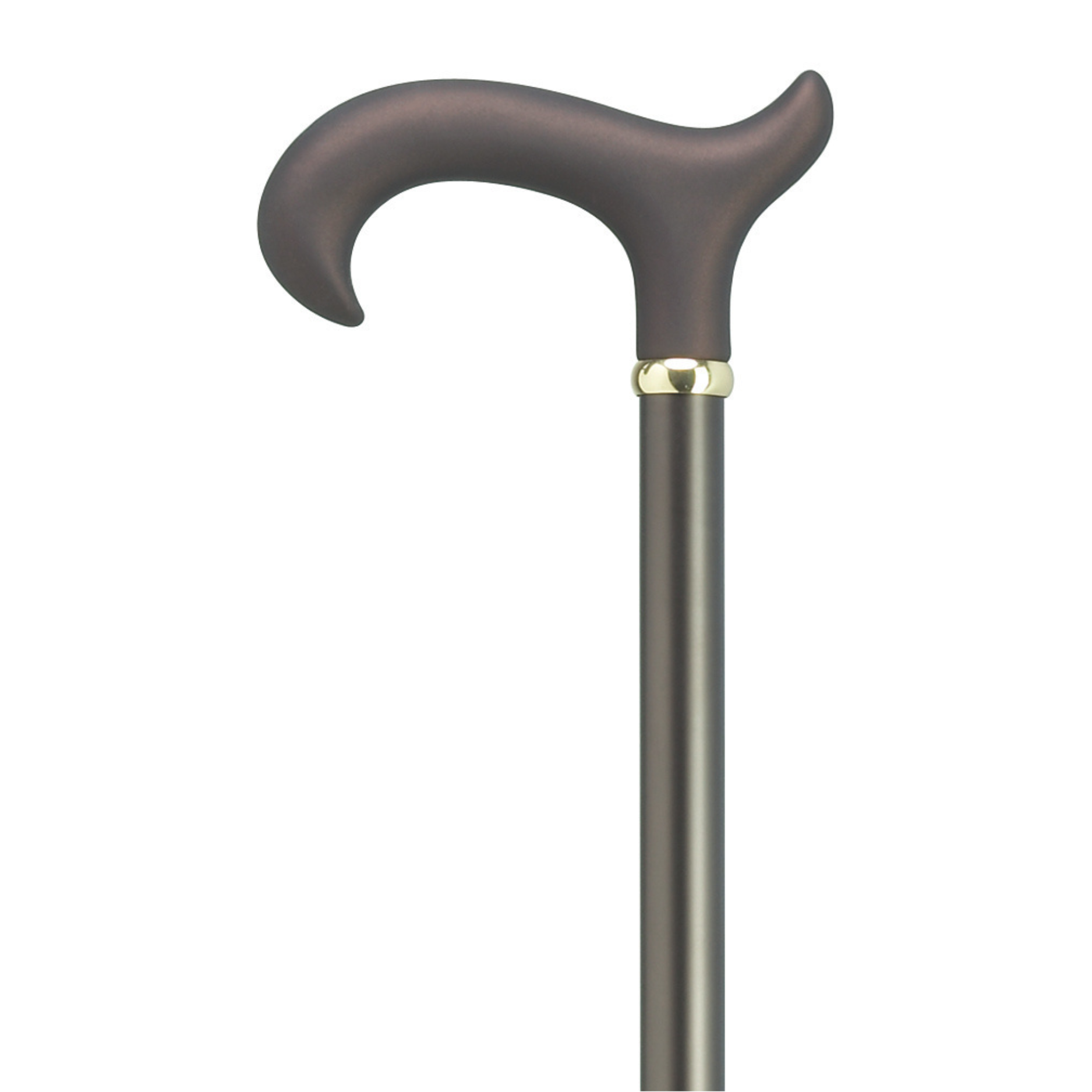 Ladies Aluminum Soft Touch Walking Cane-Brown