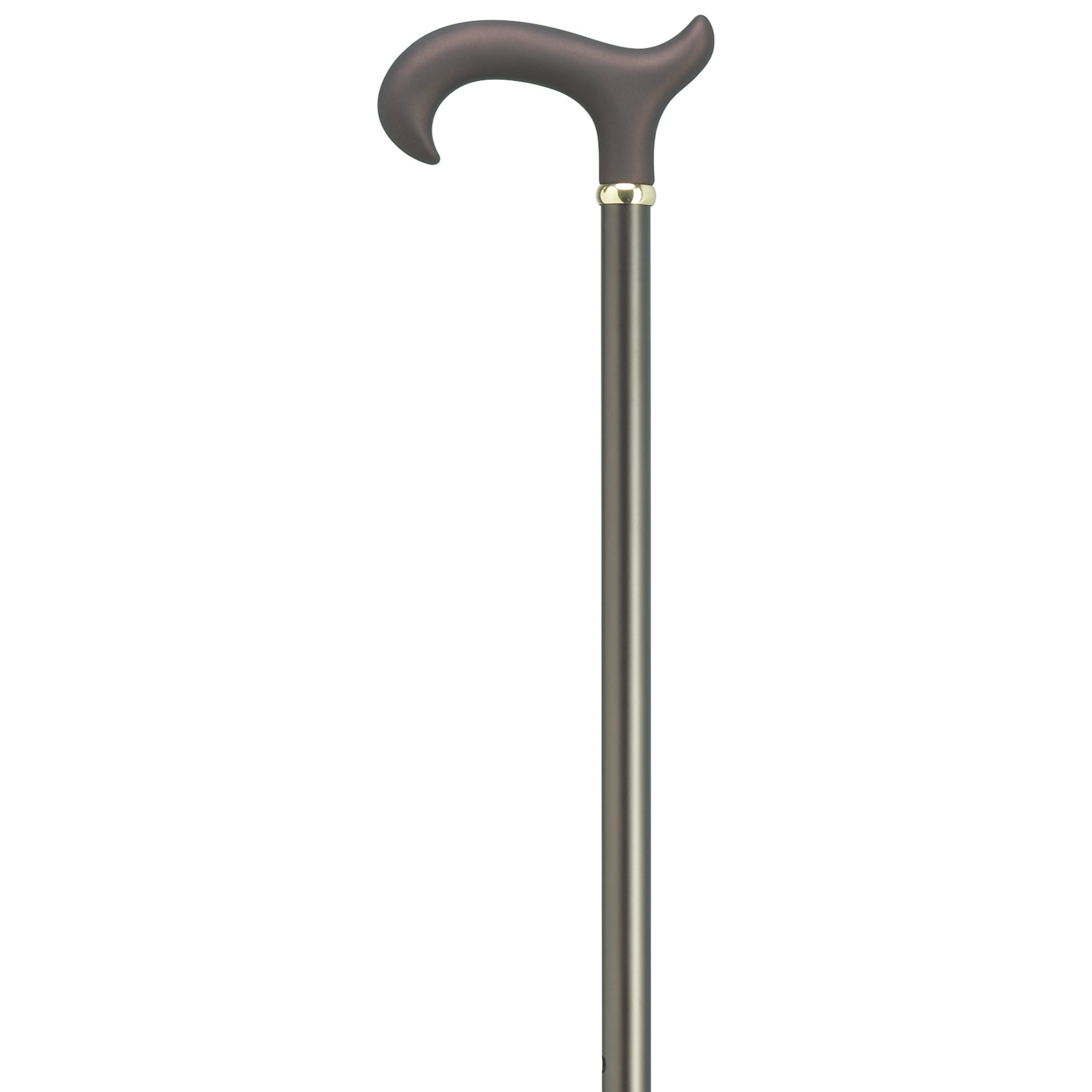Ladies Aluminum Soft Touch Walking Cane-Brown