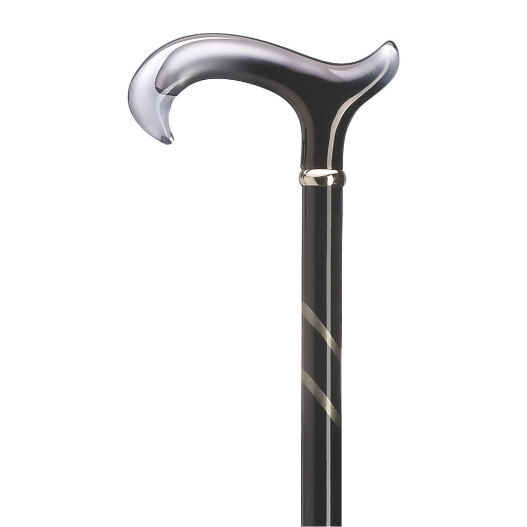 Grey Acrylic Derby Cane 