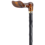 Amber Palm Grip Cane - Congo Shaft