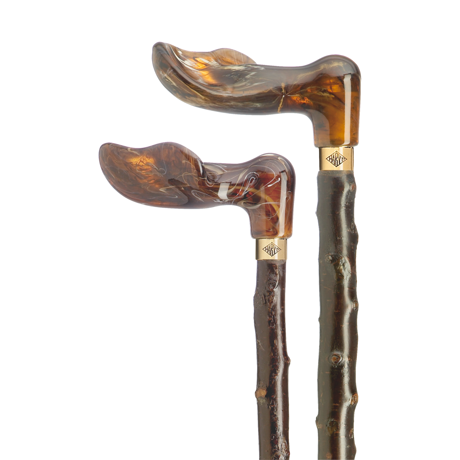Amber Palm Grip Cane - Blackthorn Shaft