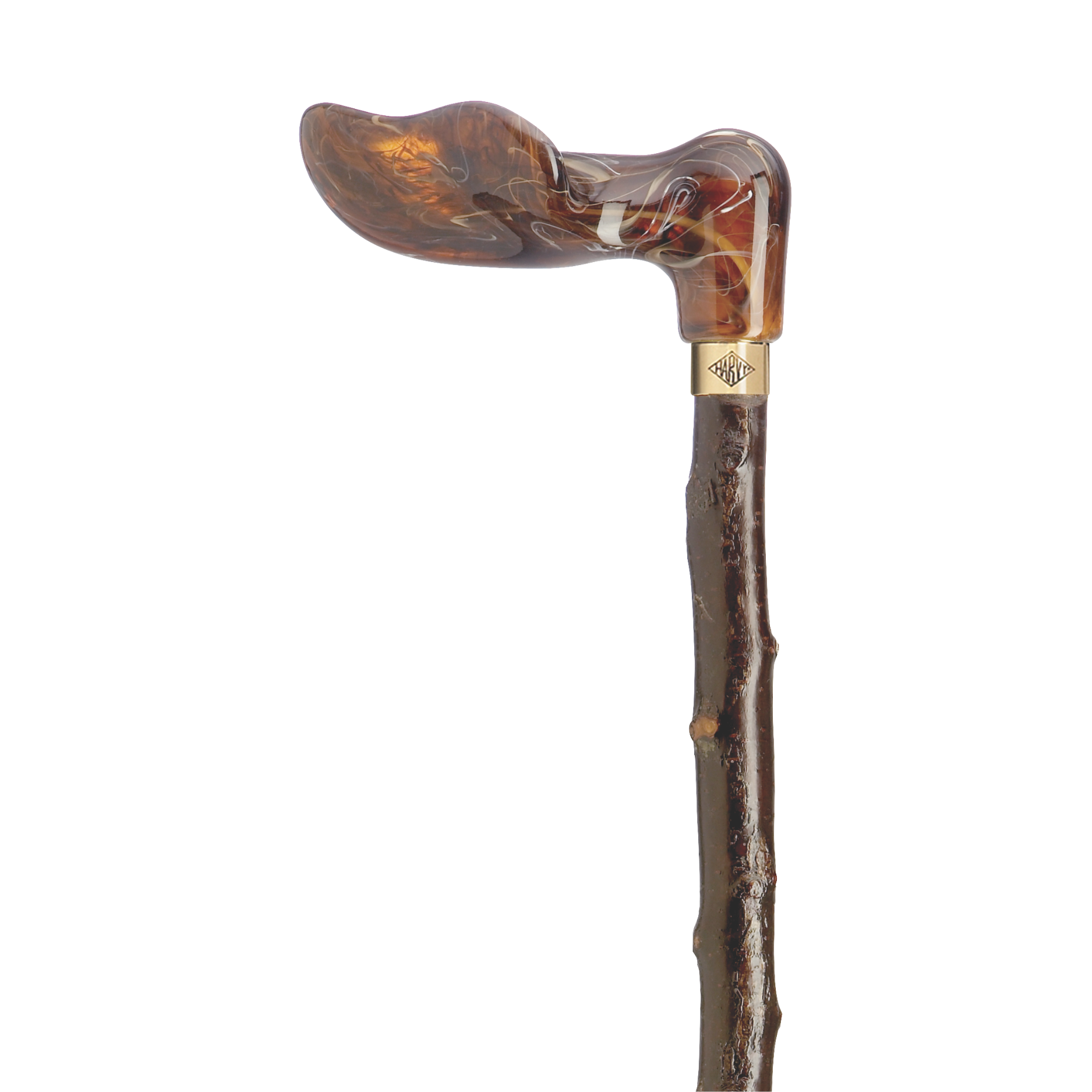 Amber Palm Grip Cane - Blackthorn Shaft