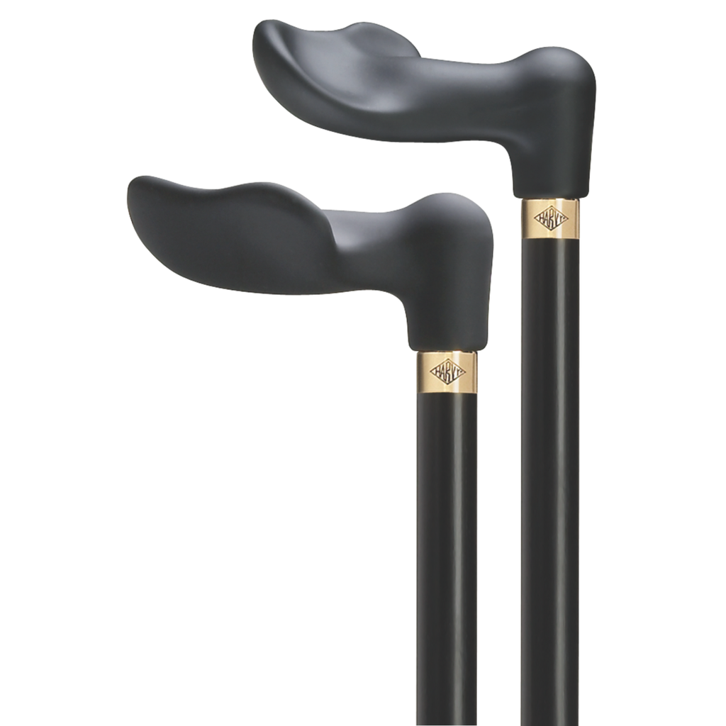 Black Soft Touch Palm Grip Cane
