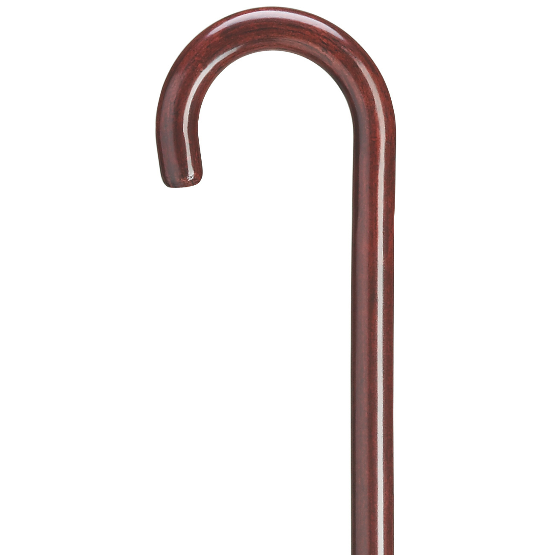 Mahogany Round Nose Crook Cane