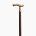 Men's Embossed Brass Derby Handle Walking Cane, 36 Hardwood Shaft