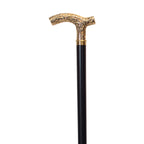 Men's Embossed Brass Derby Handle Walking Cane, 36 Hardwood Shaft