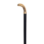 Elegant Brass Snake Handle Walking Cane with Maple Shaft, 36