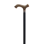Elegant Double Crown Walking Cane with Lacquered Shaft