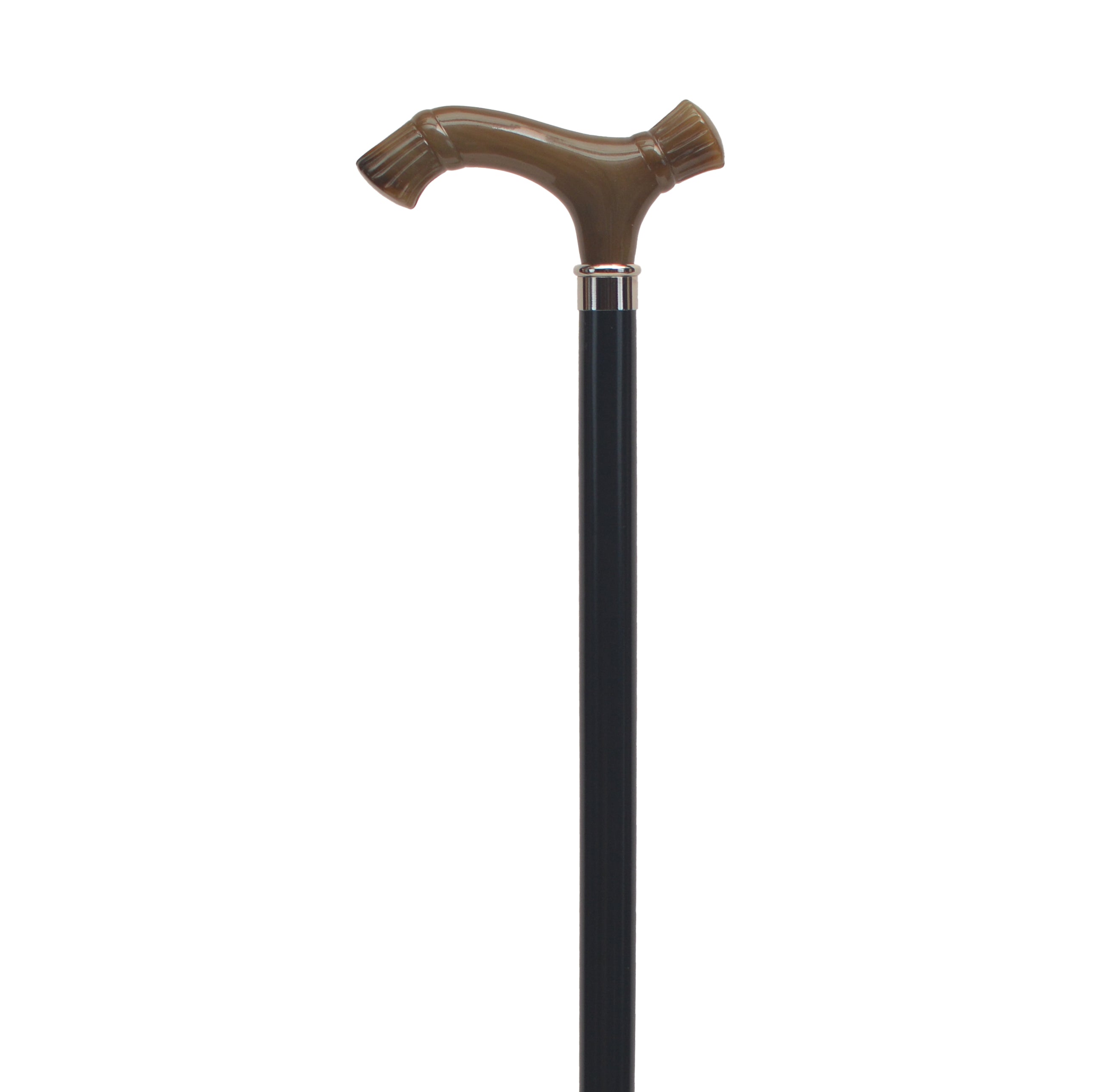 Elegant Double Crown Walking Cane with Lacquered Shaft