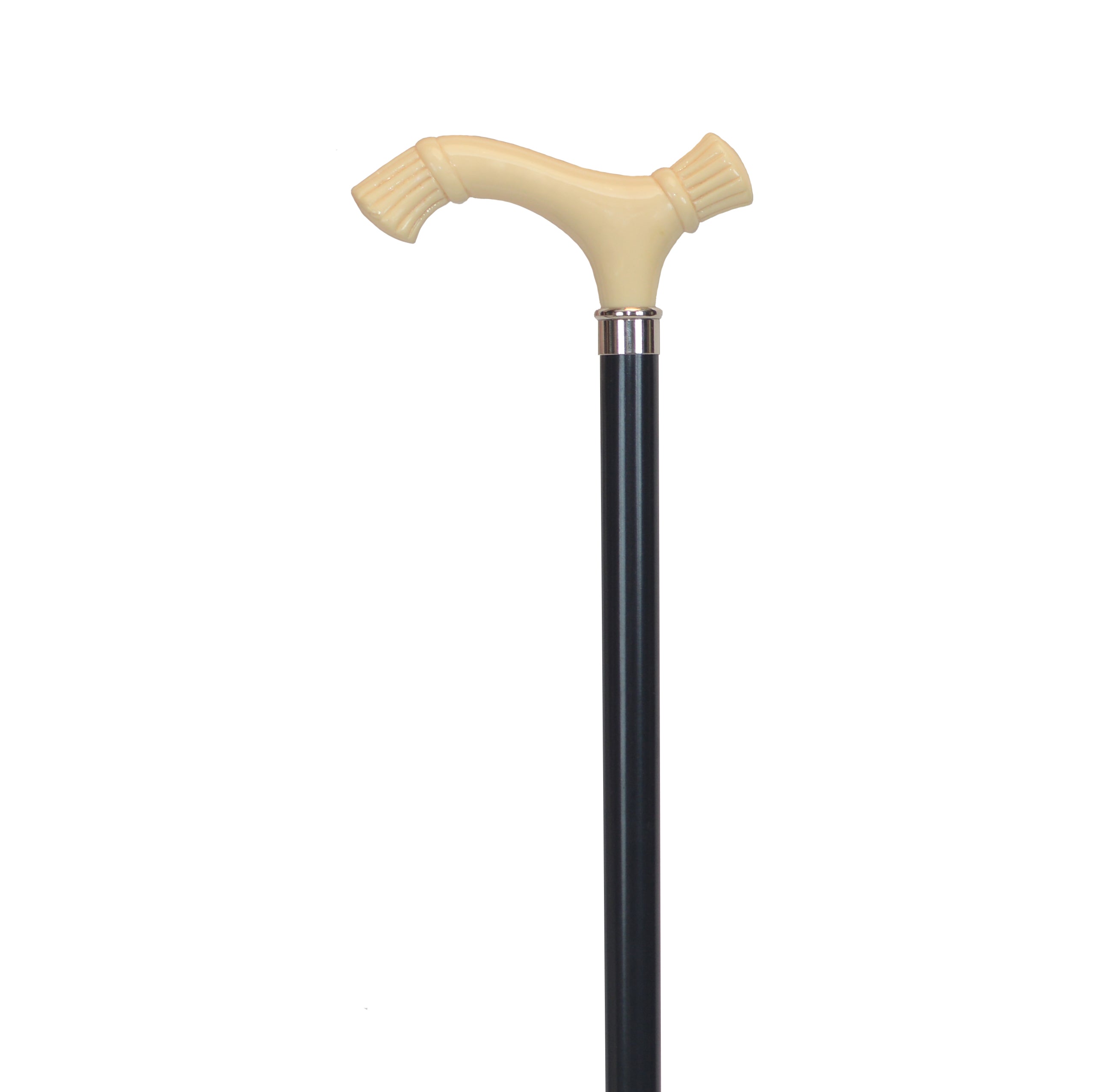 Elegant Double Crown Walking Cane with Lacquered Shaft
