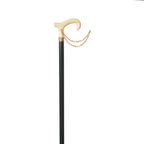 Elegant Italian Derby Handle Walking Cane with Gold Accent