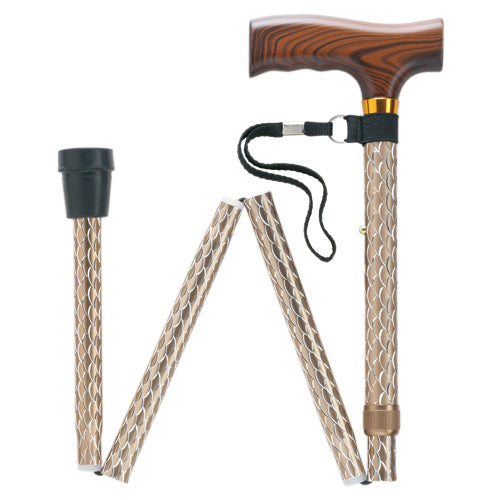  Scallop Design Folding Cane