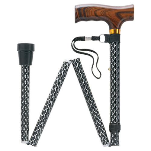  Scallop Design Folding Cane