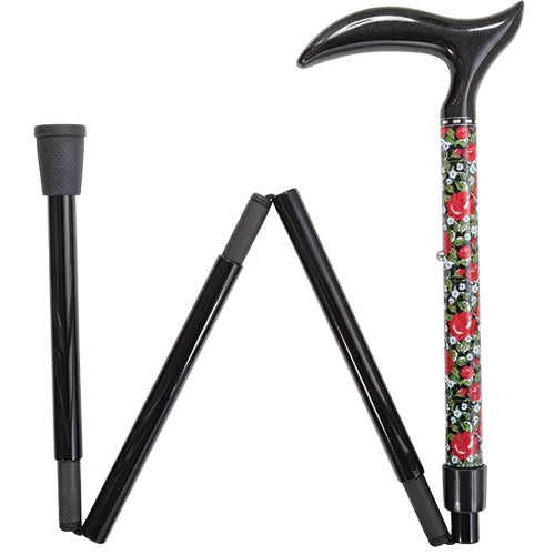 Rose Garden Folding Carbon Cane